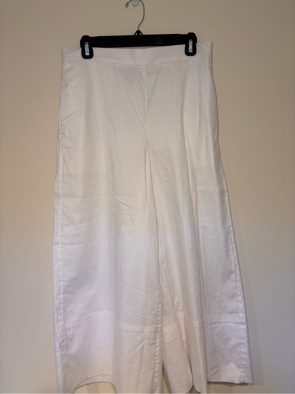 NWT - Banana Republic White Wide-Leg Pull-On Cropped Pants -